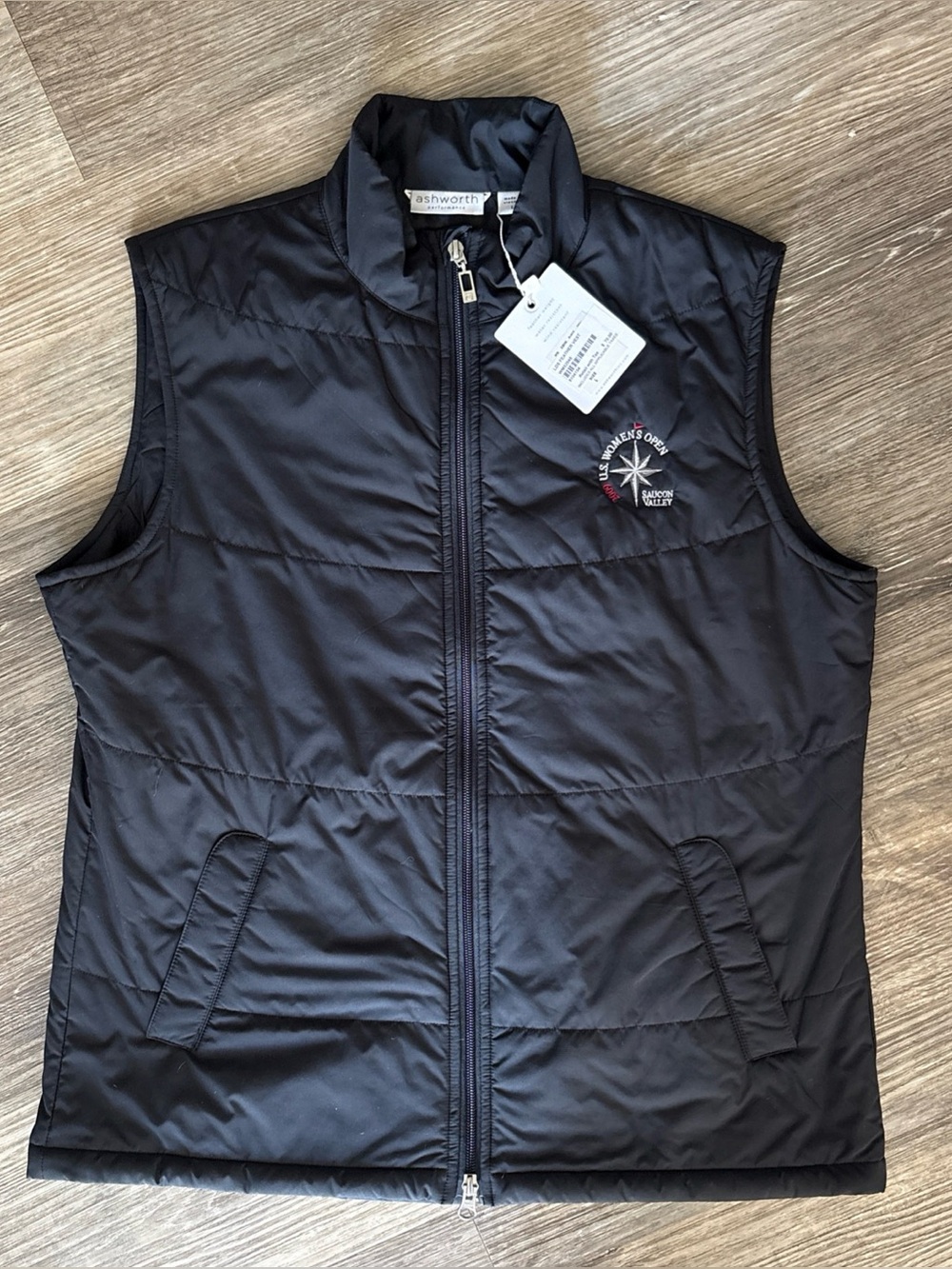 NWT Ashworth Performance Feather Vest Woman’s L 2009 US Open Golf Saucon Valley